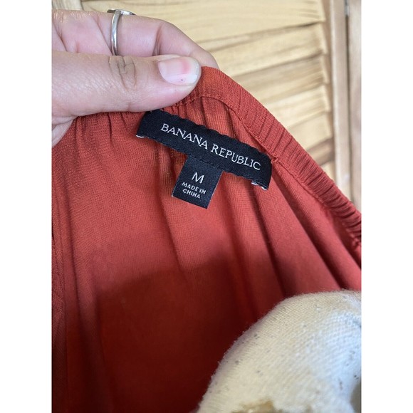 banana republic blouse Rust Orange Medium - Picture 4 of 4